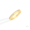 Round Cut Half Eternity Lab Grown Diamond Band in 10K Yellow Gold - Side View