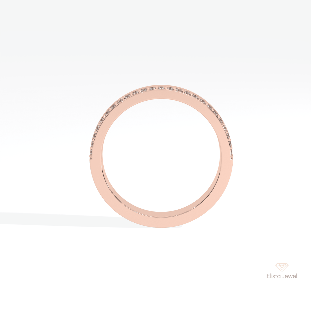 Round Cut Half Eternity Lab Grown Diamond Band - Alternative View