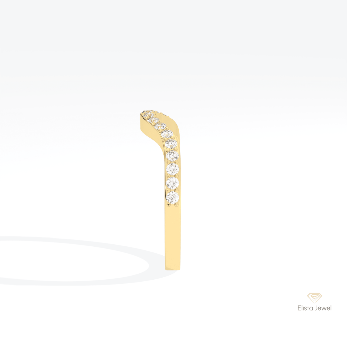 Round Cut Half Eternity Curve Lab Grown Diamond Band - Additional View