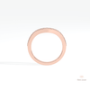 Round Cut Half Eternity Curve Lab Grown Diamond Band in 10K Rose Gold - Angled View