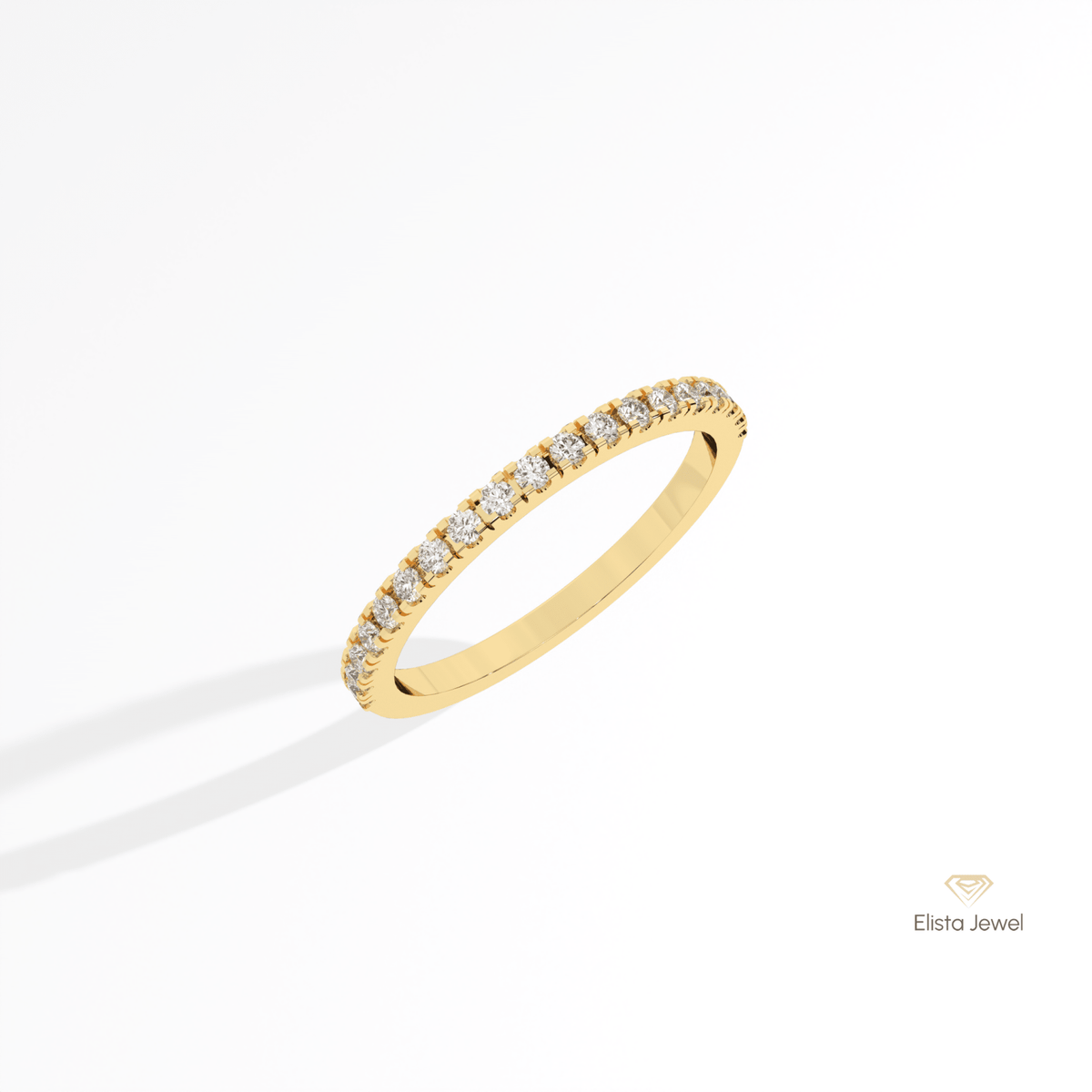 Round Cut Half Eternity Matching Lab Grown Diamond Band - Alternative View