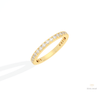 Round Cut Half Eternity Stacking Lab Grown Diamond Band in 10K Yellow Gold - Side View