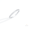 Round Cut Half Eternity Stacking Lab Grown Diamond Band in 14K Rose Gold - Profile View
