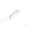 Round Cut Half Eternity Wedding Lab Grown Diamond Band in 14K Rose Gold - Profile View