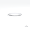 Round Cut Half Eternity Wedding Lab Grown Diamond Band in 10K White Gold - Front View