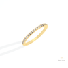 Round Cut Half Eternity Wedding Lab Grown Diamond Band in 10K Yellow Gold - Side View