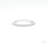 Round Cut Half Eternity Wedding Lab Grown Diamond Band in 14K Yellow Gold - Detail View