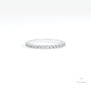 Round Cut Half Eternity Wedding Lab Grown Diamond Band in 10K White Gold - Front View