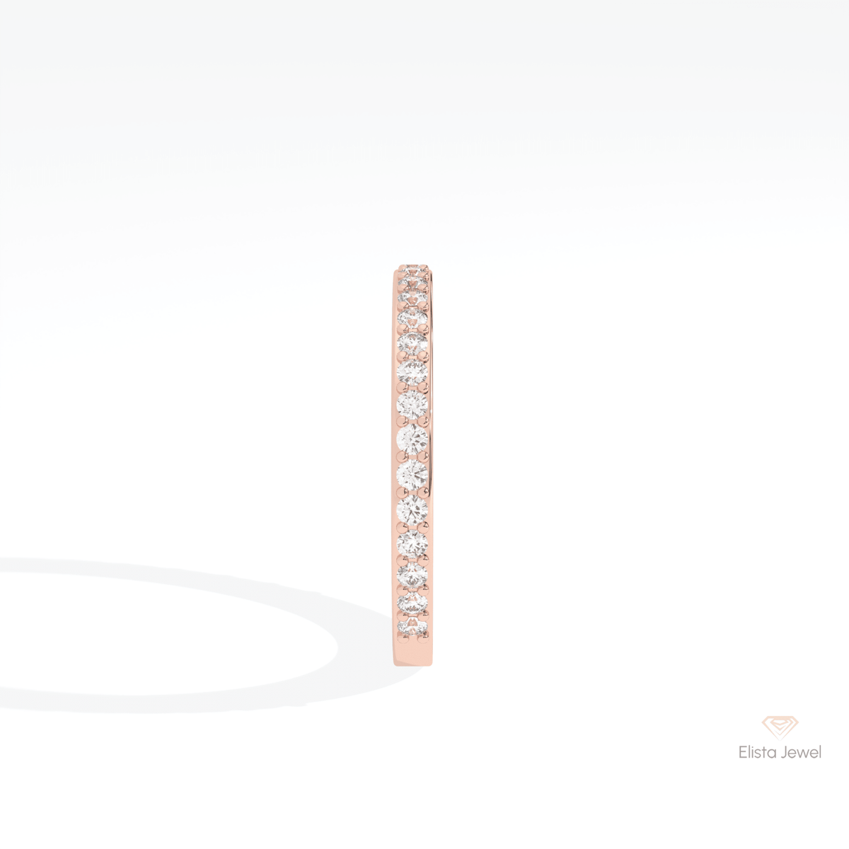 Round Cut Half Eternity Wedding Lab Grown Diamond Band - Additional View