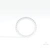 Round Cut Half Eternity Wedding Lab Grown Diamond Band in 18K White Gold - Close-up View