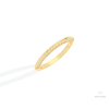 Round Cut Half Eternity Wedding Lab Grown Diamond Band in 10K Yellow Gold - Side View
