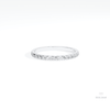 Round Cut Half Eternity Wedding Lab Grown Diamond Band in 10K White Gold - Front View