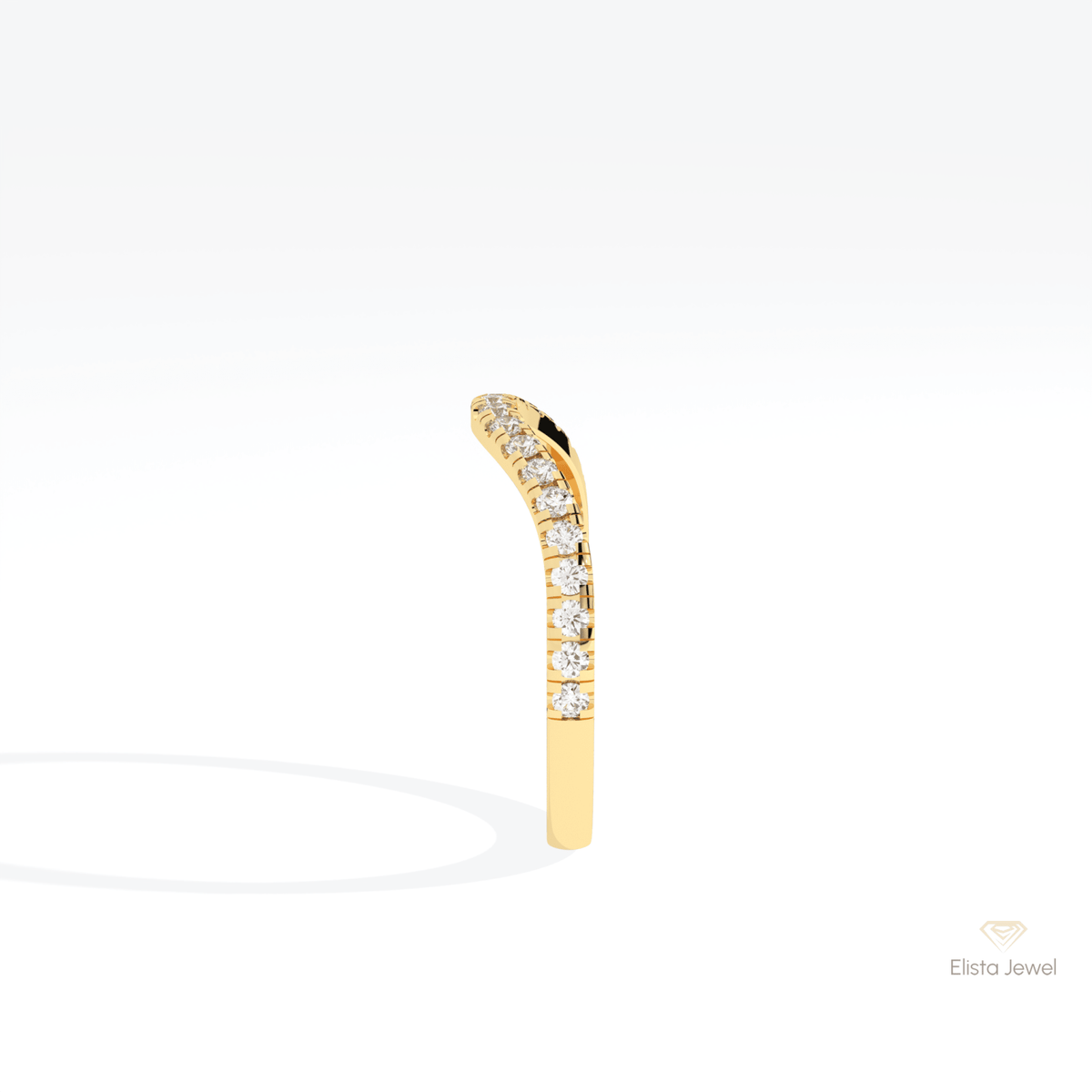 Round Cut Half Eternity Wedding Lab Grown Diamond Band - Additional View