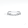 Round Cut Half Eternity Wedding Lab Grown Diamond Band in 14K Yellow Gold - Detail View