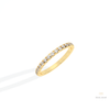 Round Cut Half Eternity Wedding Lab Grown Diamond Band in 14K Rose Gold - Profile View