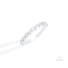 Round Cut Half Eternity Wedding Lab Grown Diamond Band in 14K Rose Gold - Profile View