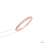 Round Cut Half Eternity Wedding Lab Grown Diamond Band in 14K Rose Gold - Profile View