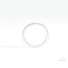 Round Cut Half Eternity Wedding Lab Grown Diamond Band in 18K White Gold - Close-up View