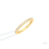 Round Cut Half Eternity Wedding Lab Grown Diamond Band in 10K Yellow Gold - Side View