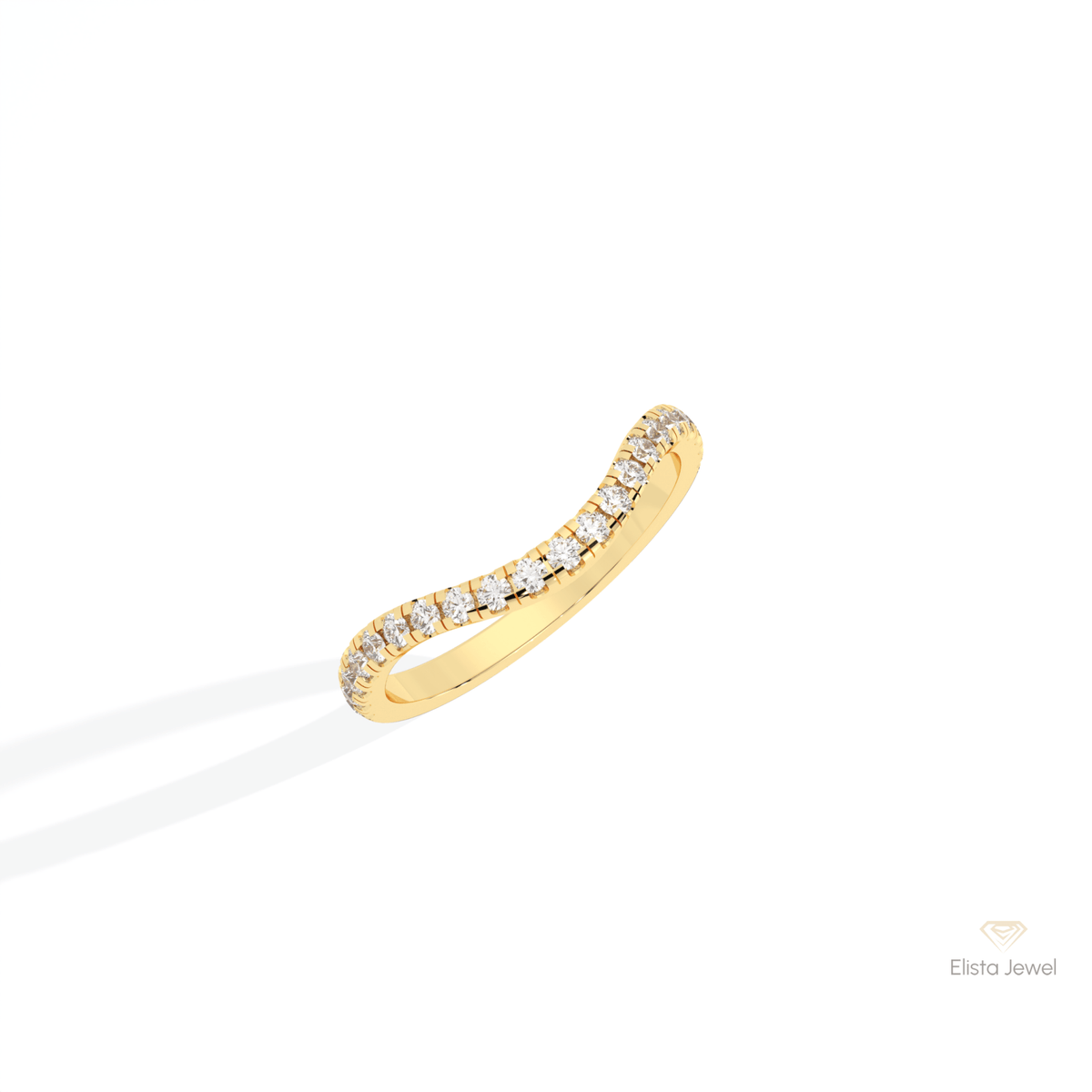 Round Cut Half Eternity Wedding Lab Grown Diamond Band in Platinum - Lifestyle View