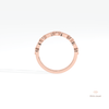 Round Cut Half Eternity Wedding Lab Grown Diamond Band in 10K Rose Gold - Angled View