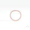 Round Cut Half Eternity Wedding Lab Grown Diamond Band in 10K Rose Gold - Angled View