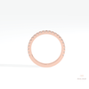 Round Cut Half Eternity Wedding Lab Grown Diamond Band in 10K Rose Gold - Angled View