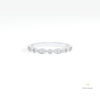 Round Cut Half Eternity Wedding Lab Grown Diamond Band in 14K Yellow Gold - Detail View