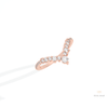 Round Cut Half Eternity Wedding Lab Grown Diamond Band in 14K Rose Gold - Profile View