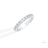Round Cut Half Eternity Wedding Lab Grown Diamond Band in 14K Rose Gold - Profile View