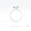 Round Cut Halo Engagement Lab Grown Diamond Ring in 14K Rose Gold - Profile View