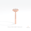 Round Cut Halo Engagement Lab Grown Diamond Ring - Additional View