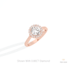 Round Cut Halo Engagement Lab Grown Diamond Ring in Platinum - Lifestyle View