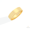 Round Cut Hidden Diamond Wedding Band in 10K Yellow Gold - Side View