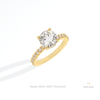 Round Cut Hidden Halo Engagement Lab Grown Diamond Ring in Platinum - Lifestyle View