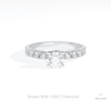 Round Cut Hidden Halo Wedding Lab Grown Diamond Ring in 14K Yellow Gold - Detail View