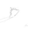 Round Cut & Marquise Cut Curve Lab Grown Diamond Band in 14K Rose Gold - Profile View