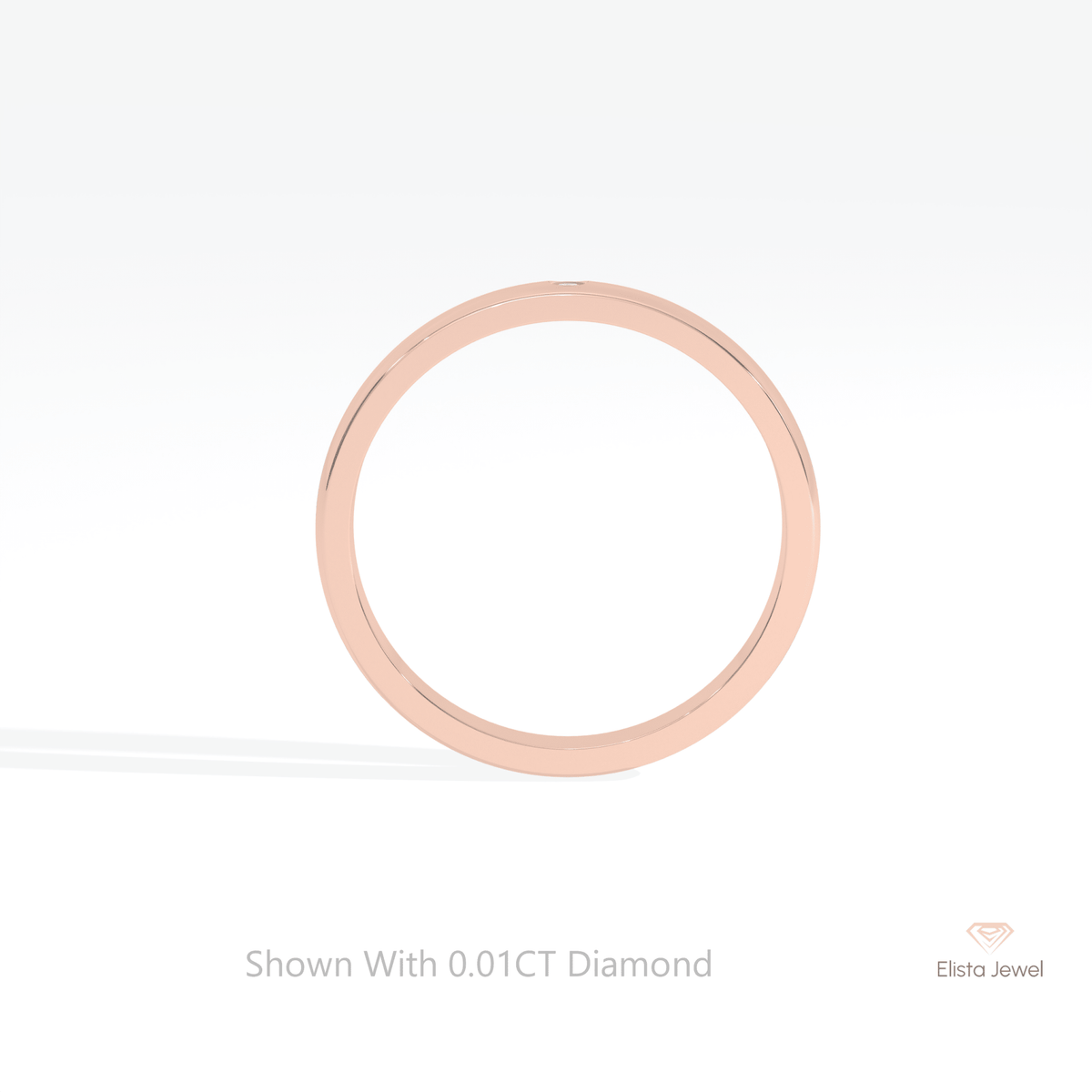Round Cut Solitaire Engagement Lab Grown Diamond Ring - Alternative View