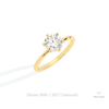 Round Cut Solitaire Engagement Lab Grown Diamond Ring in Platinum - Lifestyle View