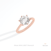 Round Cut Solitaire Engagement Lab Grown Diamond Ring in Platinum - Lifestyle View
