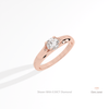 Round Cut Solitaire Engagement Lab Grown Diamond Ring in 18K Rose Gold - Ring on Hand View
