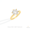 Round Cut Solitaire Engagement Lab Grown Diamond Ring in Platinum - Lifestyle View