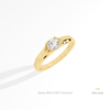 Round Cut Solitaire Engagement Lab Grown Diamond Ring in 10K Yellow Gold - Side View