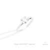 Round Cut Solitaire Engagement Lab Grown Diamond Ring in 14K Rose Gold - Profile View
