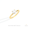 Round Cut Solitaire Engagement Lab Grown Diamond Ring in Platinum - Lifestyle View