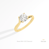 Round Cut Solitaire Engagement Lab Grown Diamond Ring in Platinum - Lifestyle View