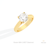 Round Cut Solitaire Engagement Lab Grown Diamond Ring in Platinum - Lifestyle View