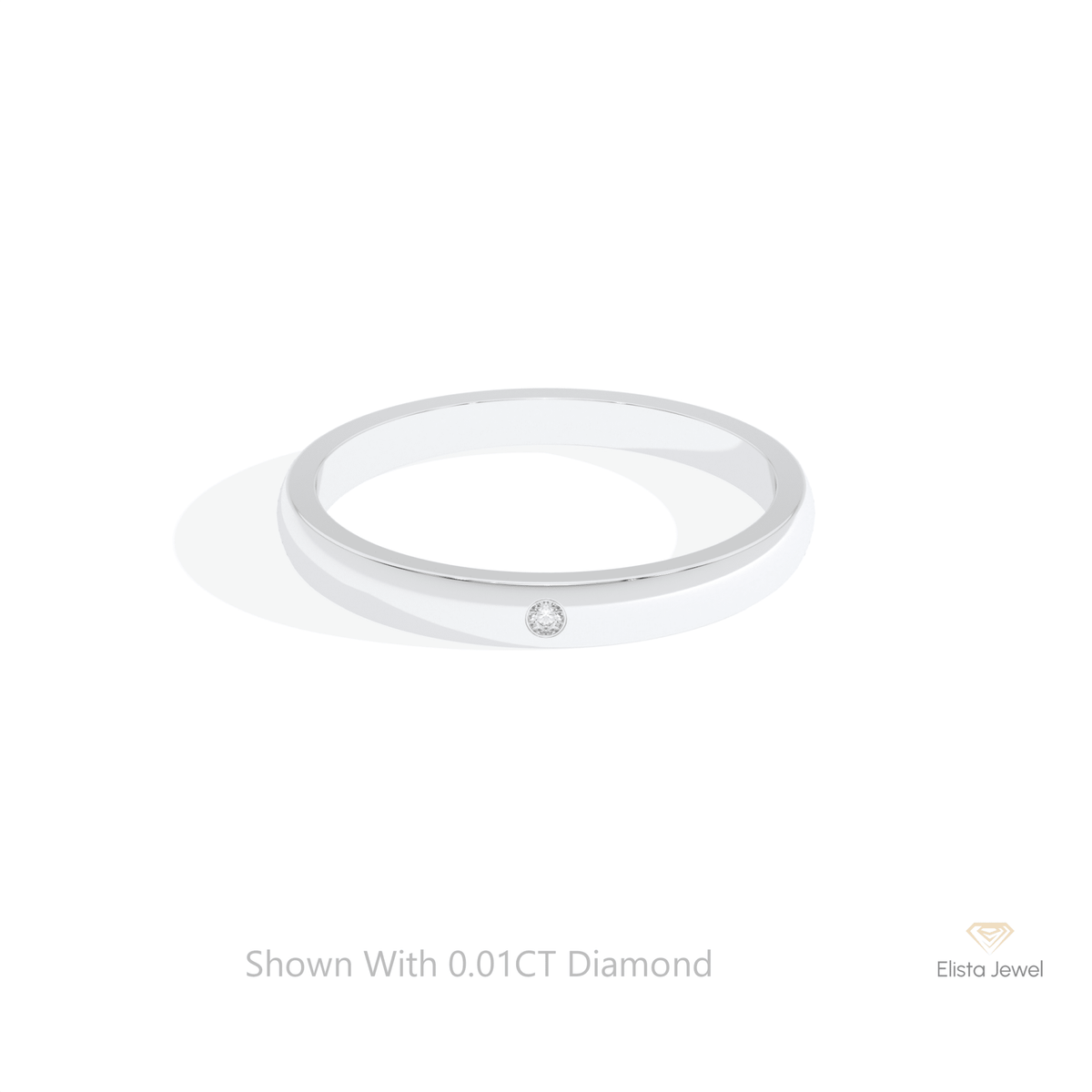 Round Cut Solitaire Engagement Lab Grown Diamond Ring in 14K Yellow Gold - Detail View
