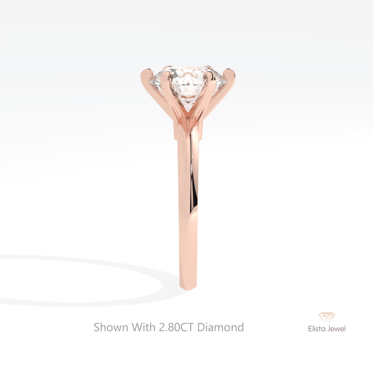 Round Cut Solitaire Wedding Lab Grown Diamond Ring - Additional View