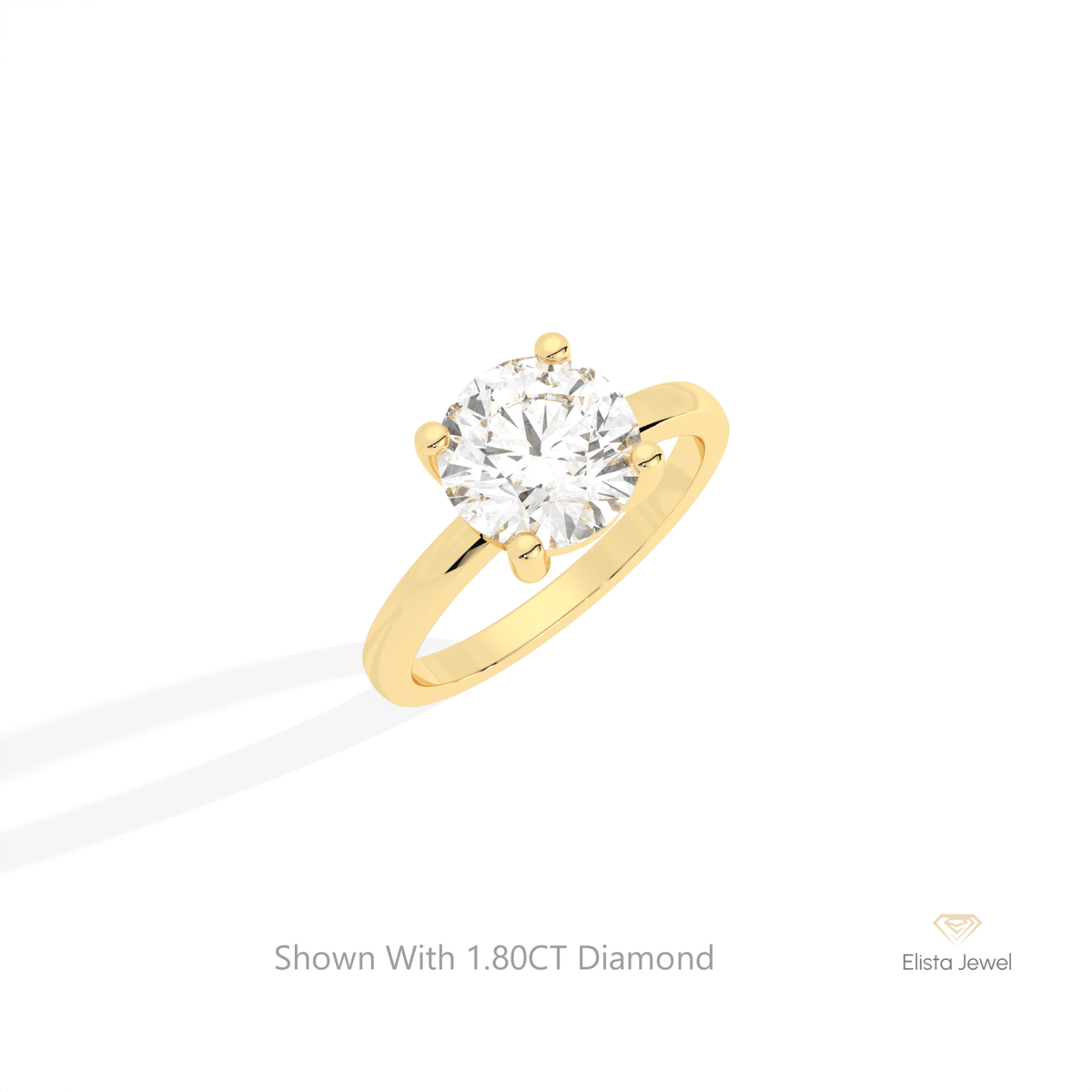 Round Cut Solitaire Wedding Lab Grown Diamond Ring in Platinum - Lifestyle View
